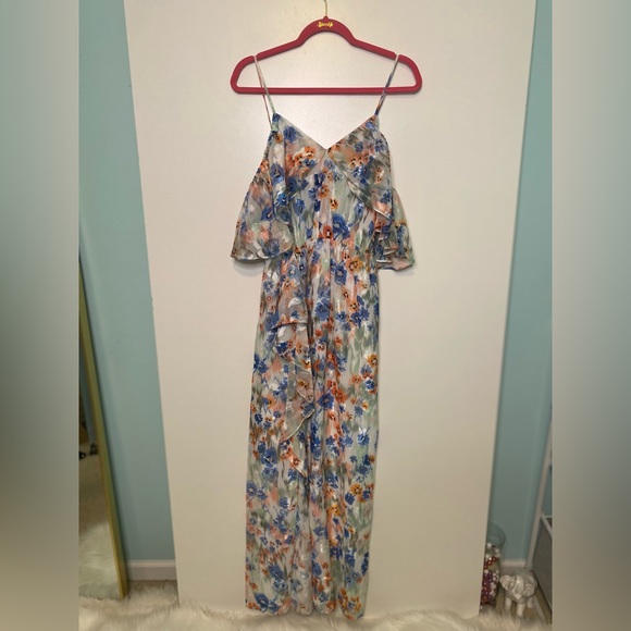 #301 Tanya Taylor Lorena Floral Ruffle Maxi Dress size 6 NWT - Picture 5 of 12